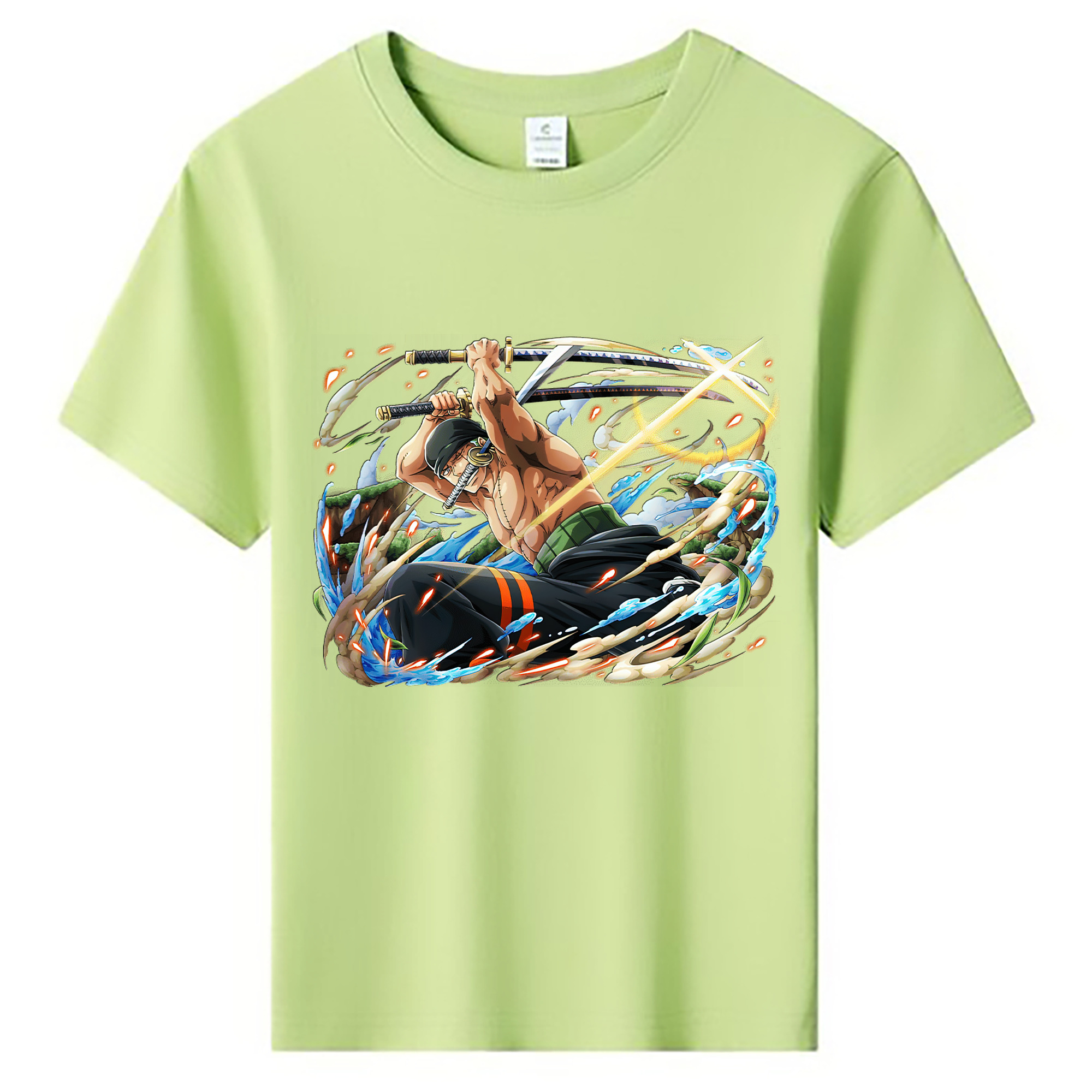 ワンピース ロロノア・ゾロ ONE PIECE Roronoa Zoro 綿100％キッズTシャツ（フロントプリント）